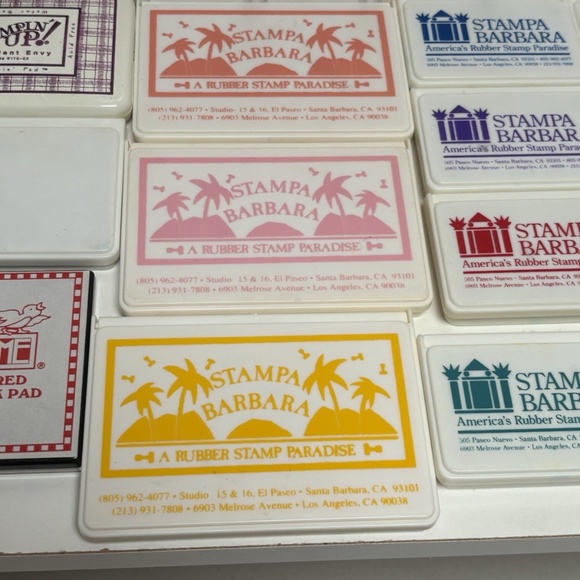 Vintage Lot Of 20 Ink Pads Stampin' Up Stampa Barbara Just For Kids Pink Blue - Picture 2 of 5